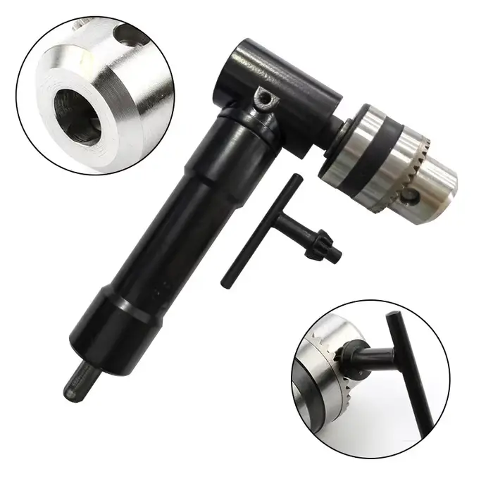 Adaptateur d'angle droit 90 degrés en alliage d'aluminium pour perceuse électrique