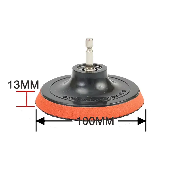 12 pièces 4 pouces disques abrasifs 60-240 grain tampon de polissage M10 Kit d'adaptateur de forage outils
