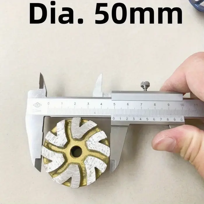 1 pièce Disque de meulage à sec diamanté 35-50 mm en forme de bol pour béton