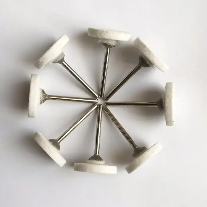 Tête de polissage en feutre en forme de T, 3x25mm, 20 pièces/paquet, outils rotatifs Dremel