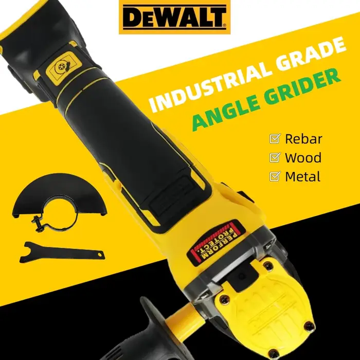 Meuleuse d'angle sans fil DEWALT DCG409 FLEXVOLT Smart 20V pour découpe et meulage intensifs (unité nue)