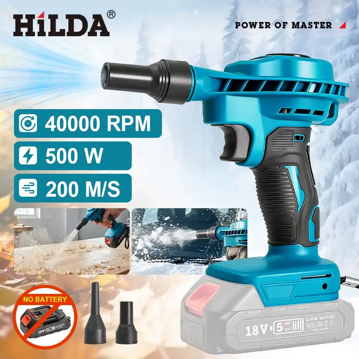 Aspirateur sans fil et souffleur d'air 2-en-1 HILDA pour batterie Makita