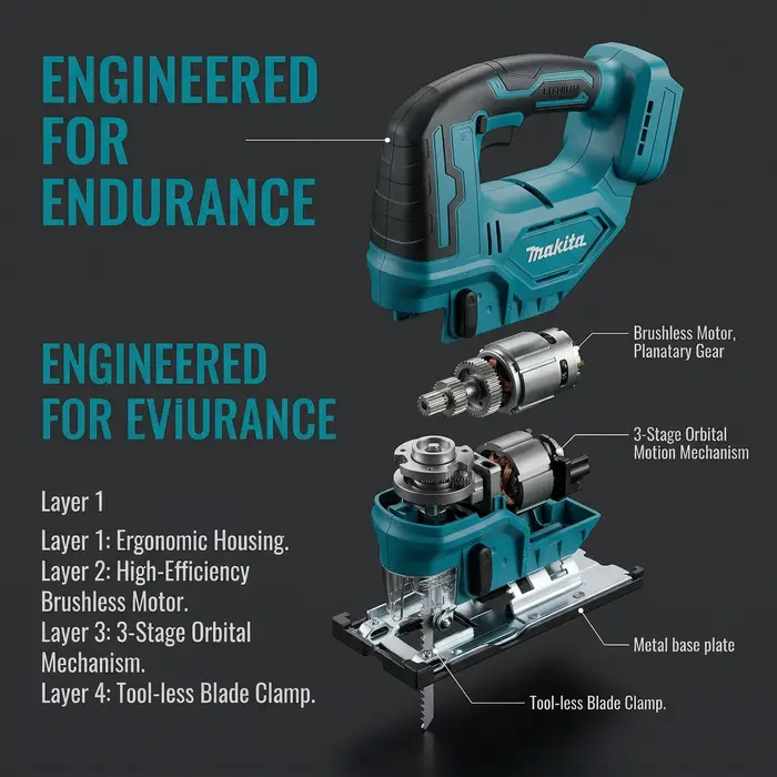 Scie sauteuse électrique sans fil Makita DJV182Z