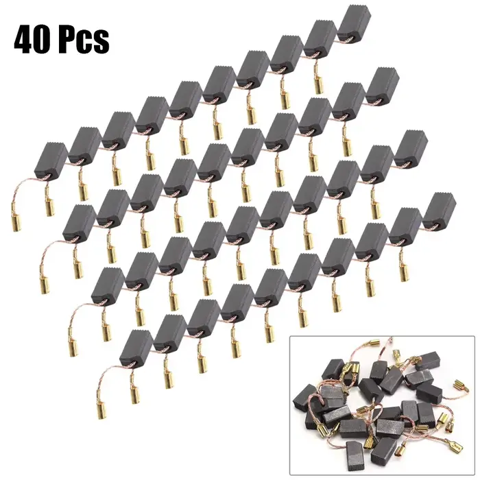 40 pièces 14*8*6mm brosse en carbone pour meuleuse d'angle Bosch perceuse à percussion électrique ou