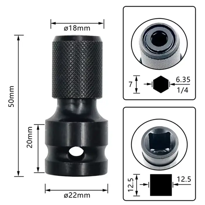 Adaptateur de mandrin de perceuse