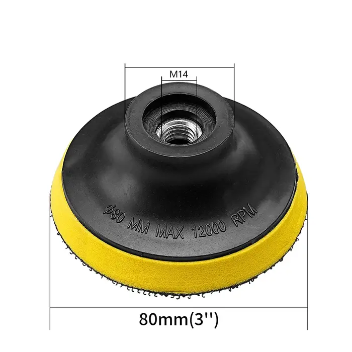 Plaque de tampon de polissage auto-adhésive SI FANG avec adaptateur de filetage M10/14/16mm