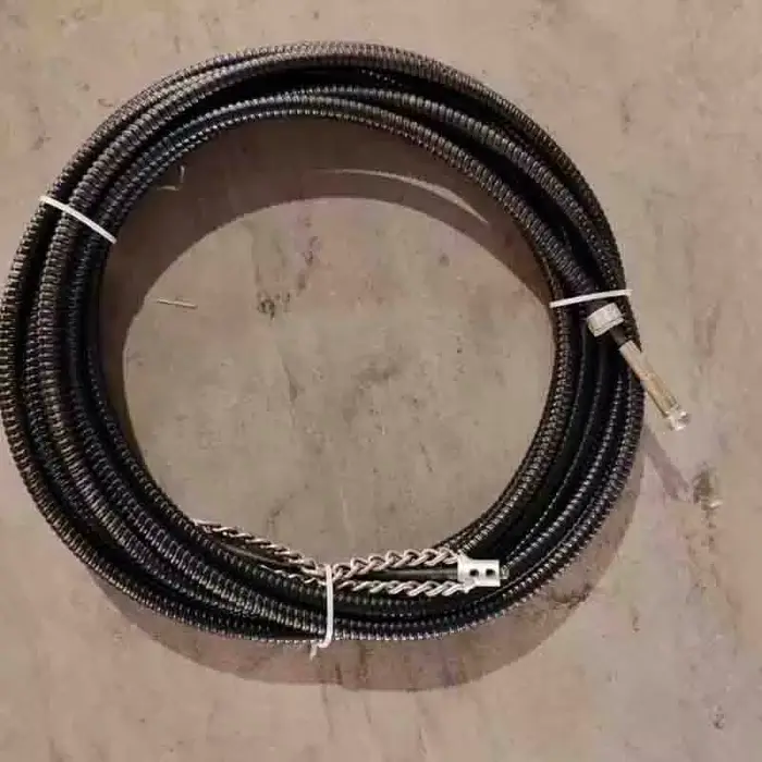 Tête de coupe à ressort et chaîne pour perceuse électrique, outil de débouchage efficace pour canalisations obstruées
