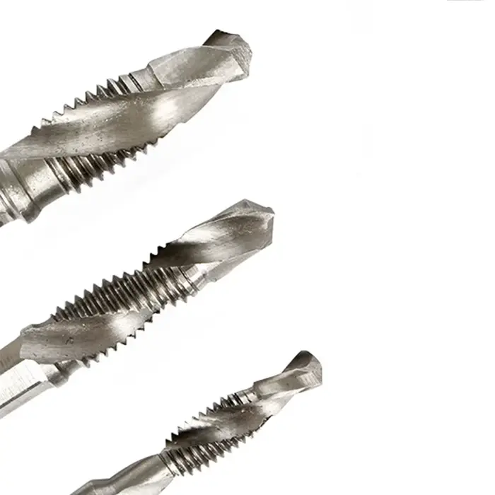 Forage et taraudage un robinet en acier inoxydable spécial trois-en-un en aluminium composite foret hexagonal M3 M4 M6 M8 M10 ensemble de tarauds