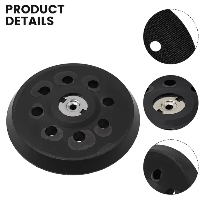 Plaque de ponçage de rechange de 5 pouces (125 mm) pour ponceuses Metabo SXE 325 et Intec 425