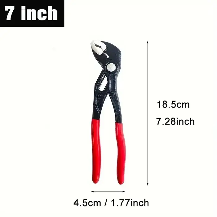 Pince de pompe à eau 7 "/10"/12 ", pince de plomberie à dégagement rapide, clé à tuyau réglable, pin