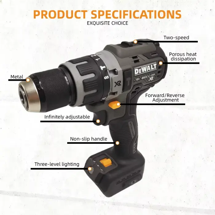 Perceuse-visseuse compacte sans balais DEWALT DCD791 : Outil électrique multifonctionnel sans fil rechargeable (machine uniquement)