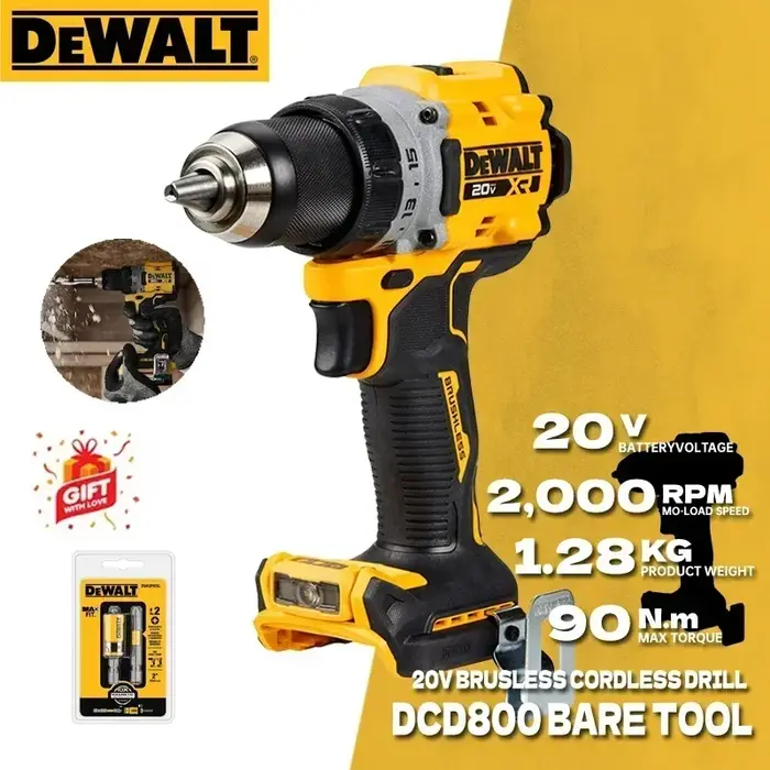 DEWALT DCD800B perceuse compacte sans fil outil nu 20V XR 1/2 pouces Kit