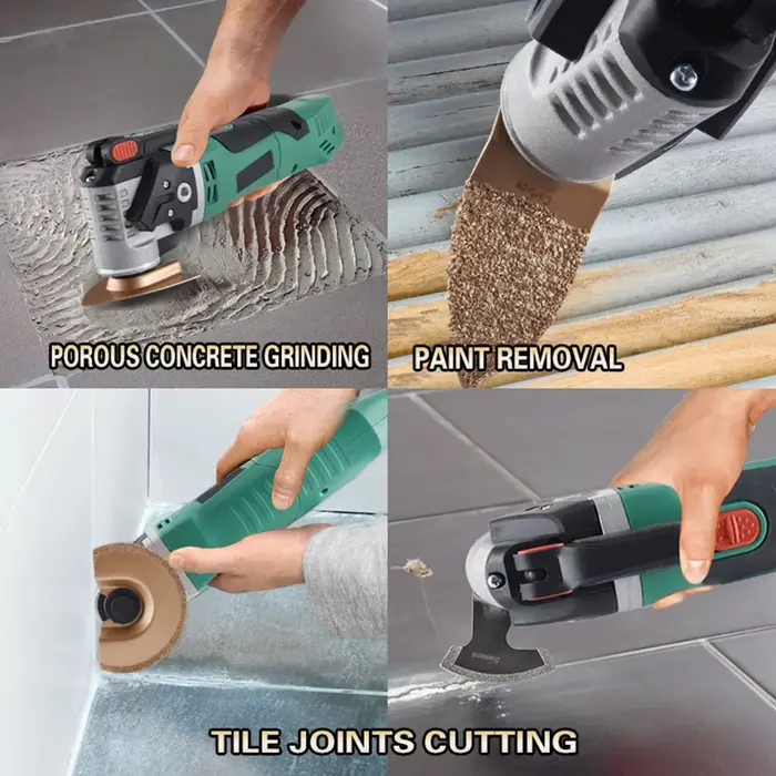 6 pièces oscillant Multitool Triangle carbure râpe lame de scie