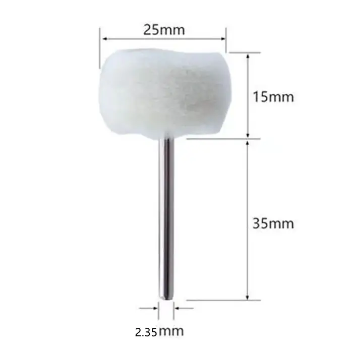 Mini tête de ponçage, disque abrasif en feutre