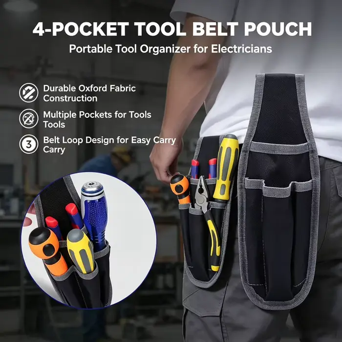 Pochette à outils portable multifonction pour électricien
