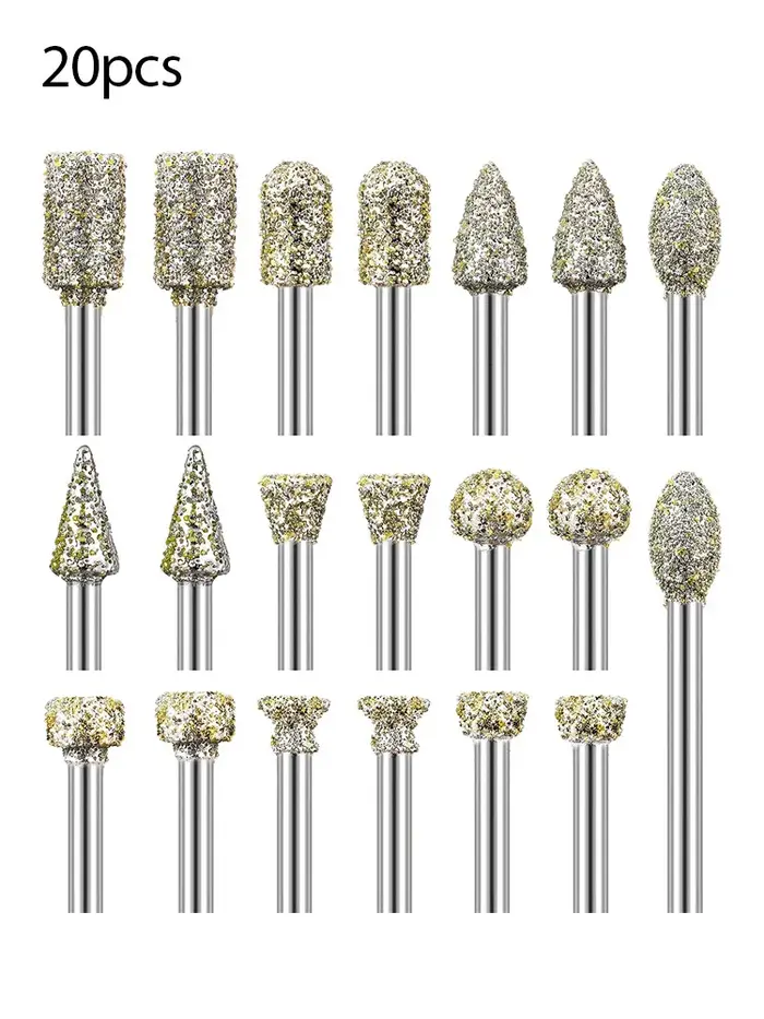 Jeu de forets de meulage en diamant pour outil rotatif Dremel