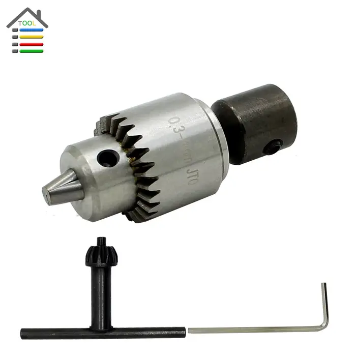 Mandrin de perceuse professionnel 0.3-4mm avec support d'arbre en acier de 5mm, JTO Fit 5mm, machine