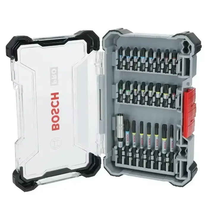 Jeu de 24 embouts de tournevis à percussion magnétiques BOSCH PRO pour perceuse