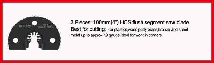 Lames de scie circulaire HCS NEWONE à changement rapide de 100 mm pour outils électriques oscillants