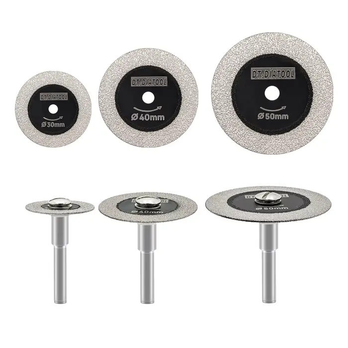 Diatool Mini scie verre disque de coupe ensemble 30/40/50mm pour carrelage bouteille de vin cristal circulaire