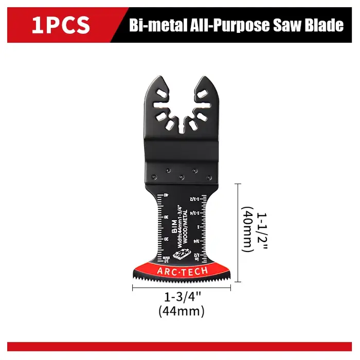 Lame de scie oscillante bimétallique 44 mm, lames universelles multi-outils pour la coupe du bois, d