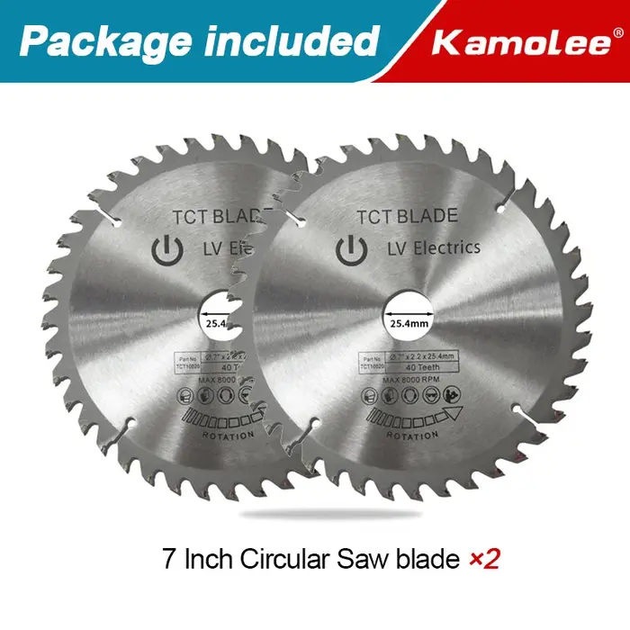 Kamolee lame de scie circulaire électrique de 7 pouces 25.4mm pour la maison bricolage Compatible batterie Makita 18V