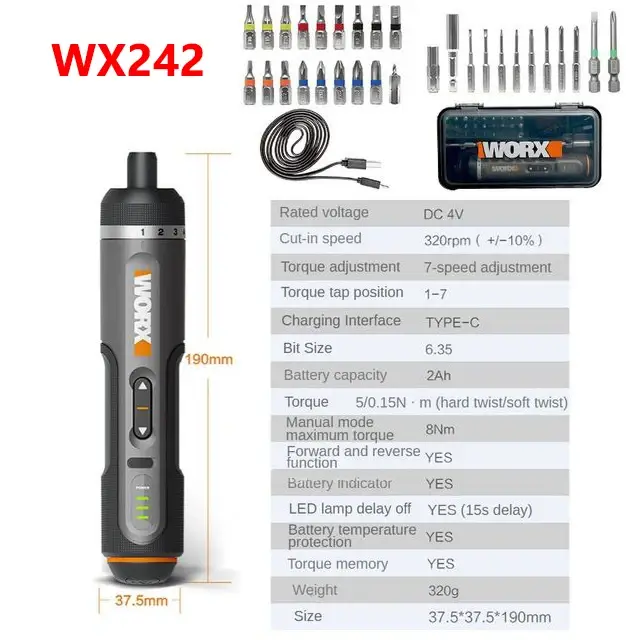 Worx 4V tournevis électriques ensembles WX242
