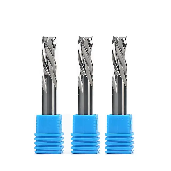 Fraise à bois spirale à 2 dents en carbure pour fraisage vers le haut et vers le bas, outil de frais