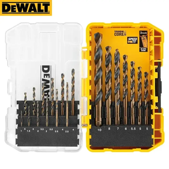 Haute dureté noir et or foret hélicoïdal ensemble 1-10mm forets électriques Kit 19 pièces accessoires pour outils