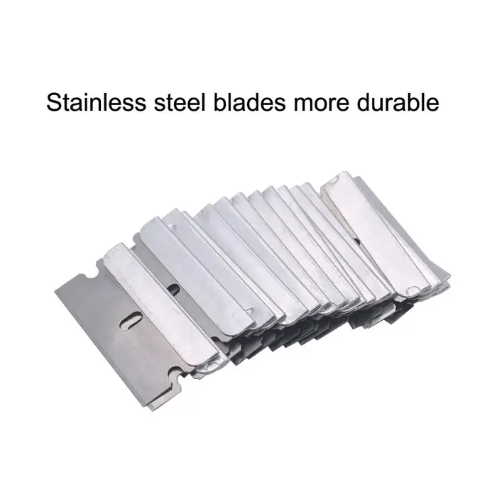 50pcs 100 pièces lame de rasoir grattoir métal verre colle nettoyant dissolvant couteau remplacement