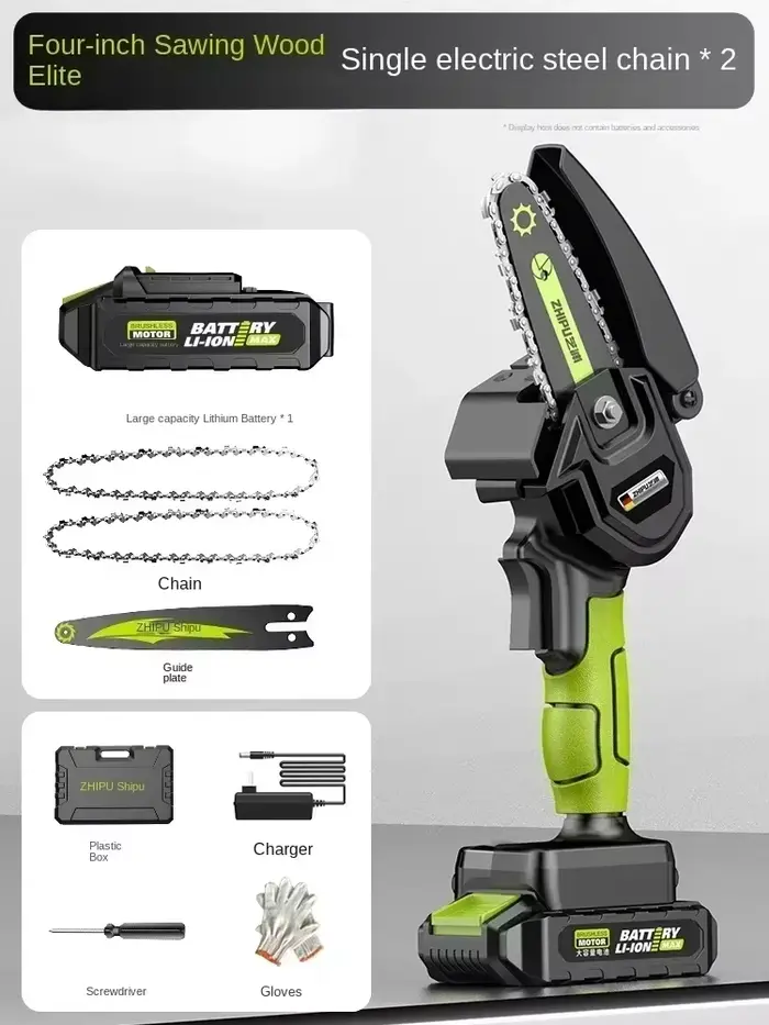 Petite tronçonneuse sans fil rechargeable, scie électrique portative, alimentée par batterie au lith