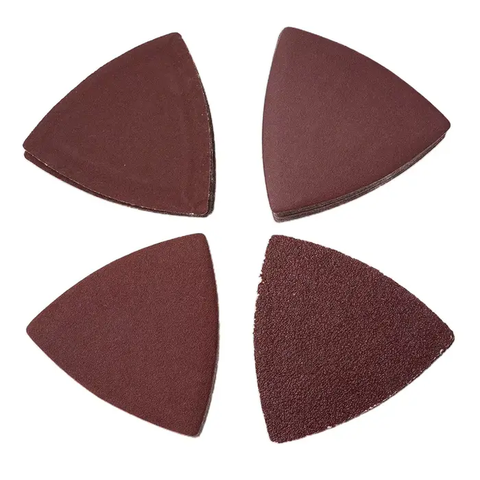 40 pièces 80mm Triangle papier de verre ajustement 3-1/8 pouces