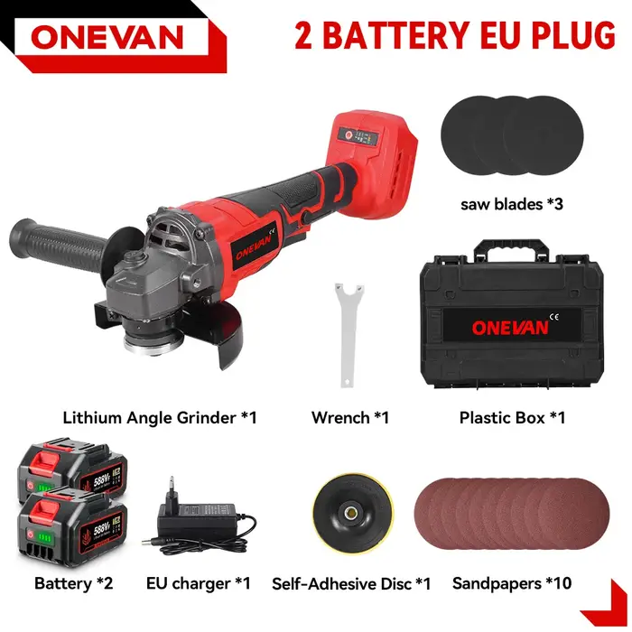 ONEVAN – meuleuse d'angle électrique sans balais