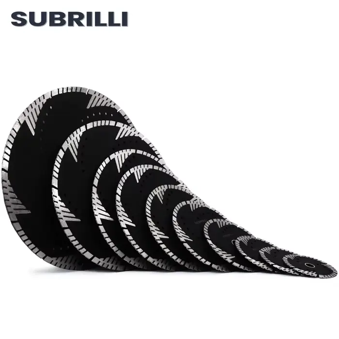 SUBRILLI 105/115/125/150/180/200/230/250/300/350mm Diamant Lame de Scie En Marbre Granit Béton Disque De Coupe avec des Dents De Protection