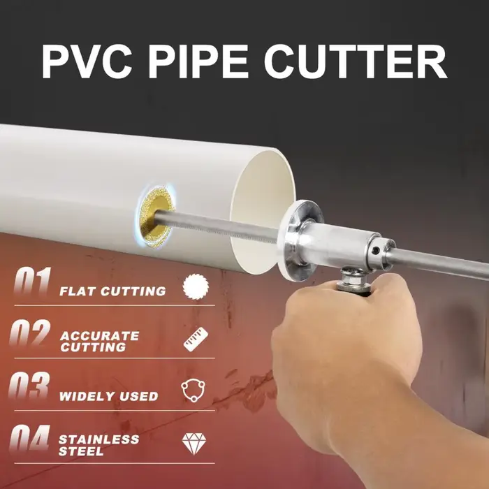 Outil de coupe de tuyaux en PVC en acier inoxydable avec 5 lames