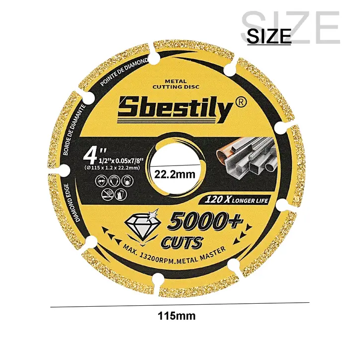Roue de coupe diamantée 76mm115mm