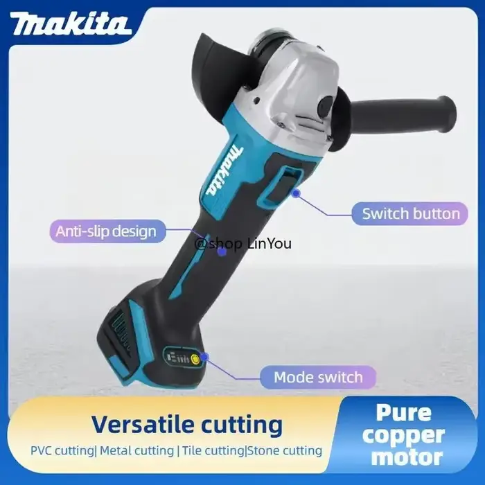 Meuleuse d'angle Makita DGA504 18V 6.0Ah 125mm sans balais à batterie lithium (machine nue)