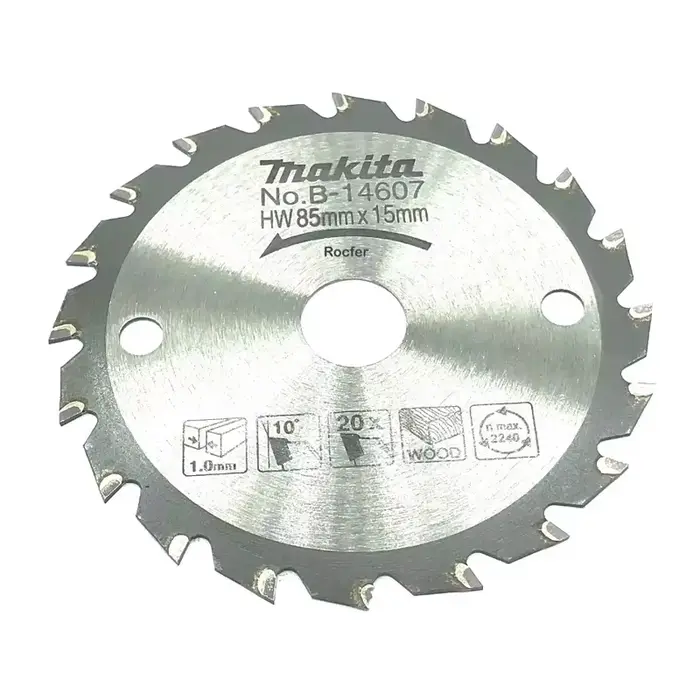 Makita B-14607 Disco HM 85/15/20D lames de scie circulaire haute dureté coupes de bois bords tranchants fixation d'outil à dents multiples