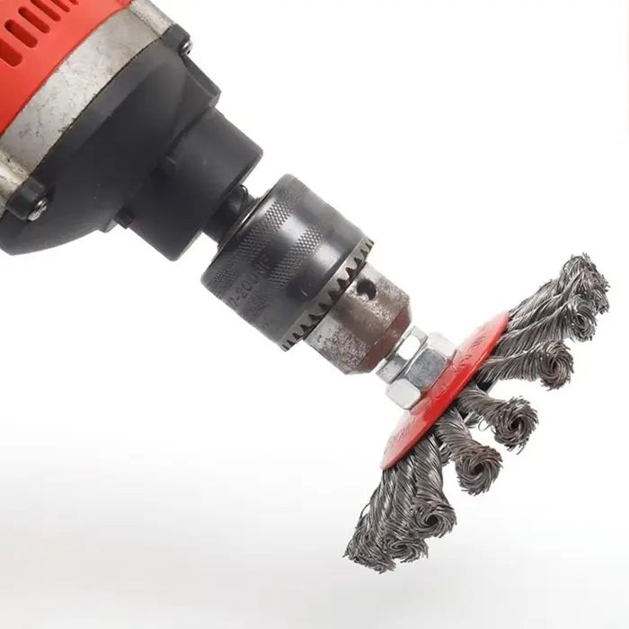 Brosse métallique en laiton plaqué pour meuleuse d'angle M14