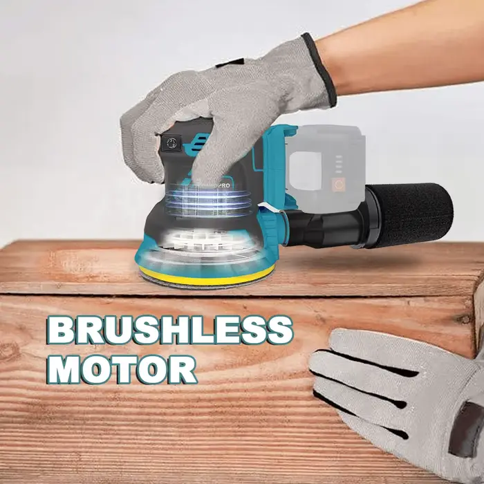 PATUOPRO 125mm ponceuse électrique orbitale aléatoire sans brosse meuleuse à bois outils électriques