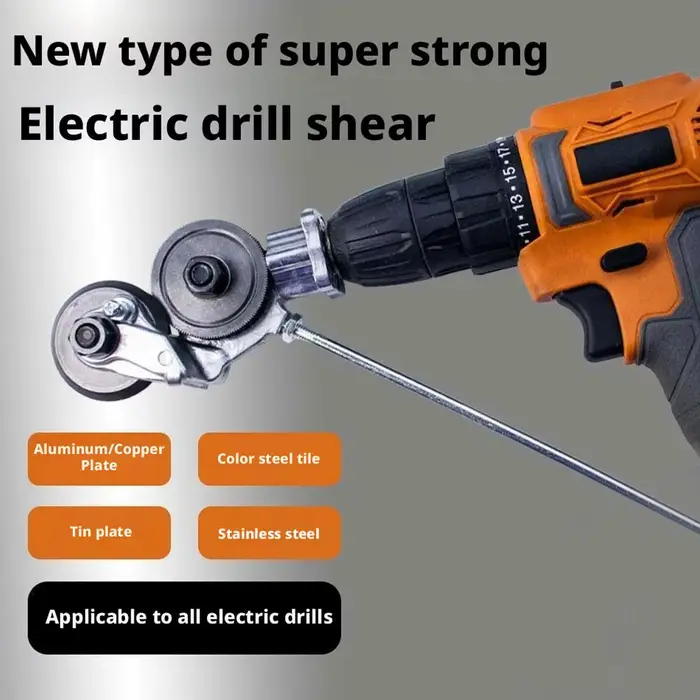 Adaptateur de découpe de tôles en acier titane pour perceuse électrique