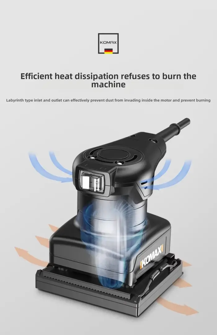 Ponceuse électrique efficace 220V pour le travail du bois et le polissage des sols avec système de dépoussiérage C
