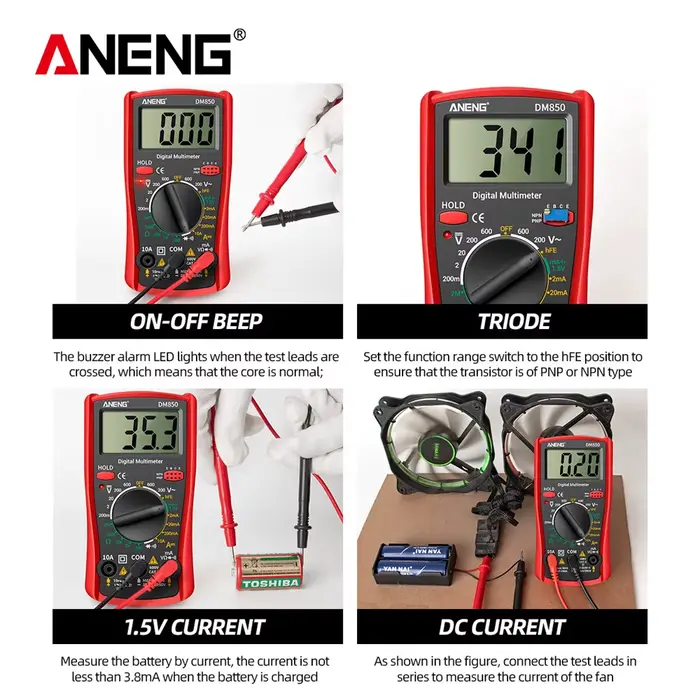 Multimètre numérique portable ANENG DM850