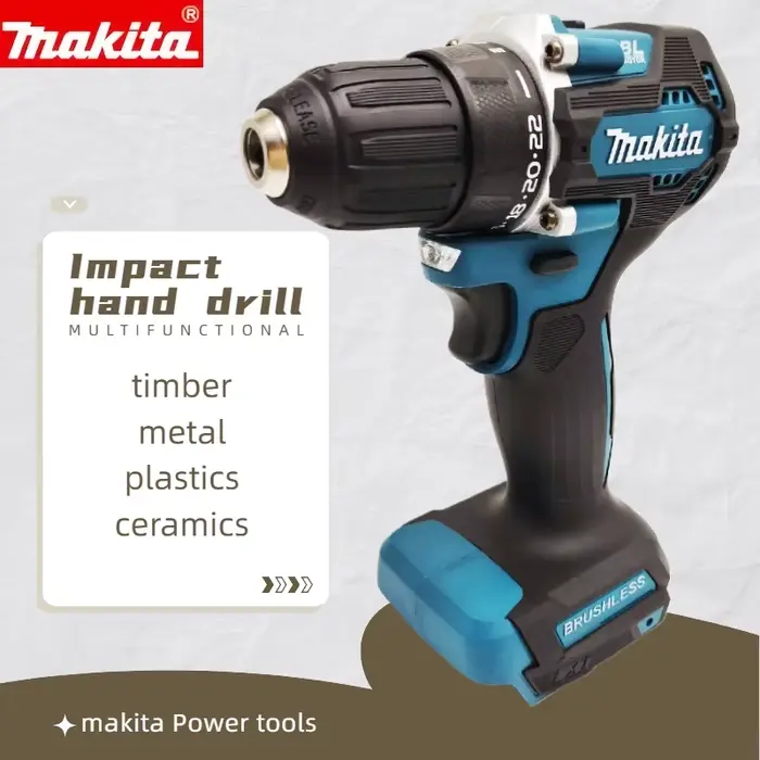 Perceuse à percussion sans fil Makita DDF487 10 mm 18 V