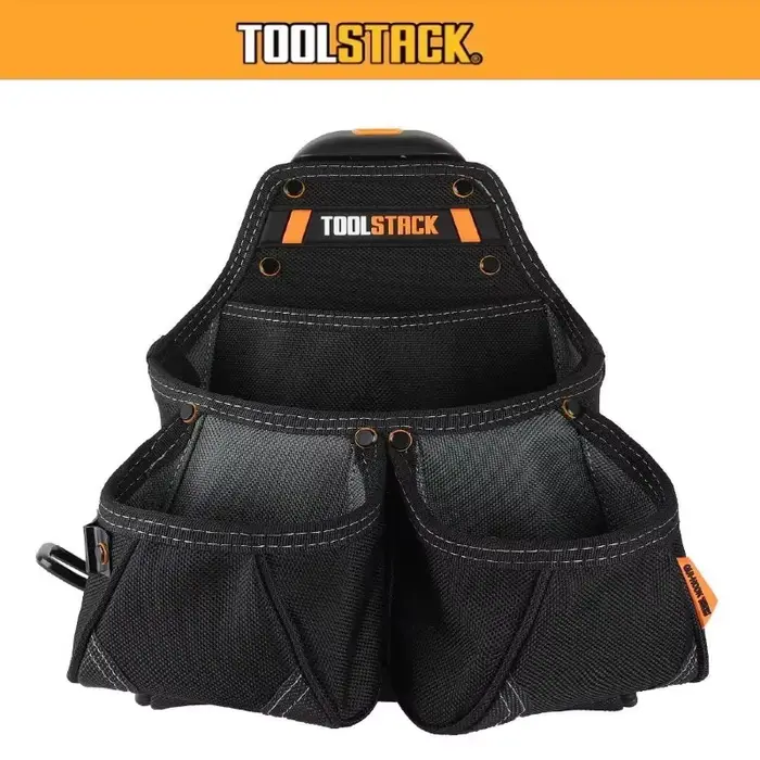 TOOLSTACK Ceinture porte-outils multifonctionnelle à double poche pour électricien