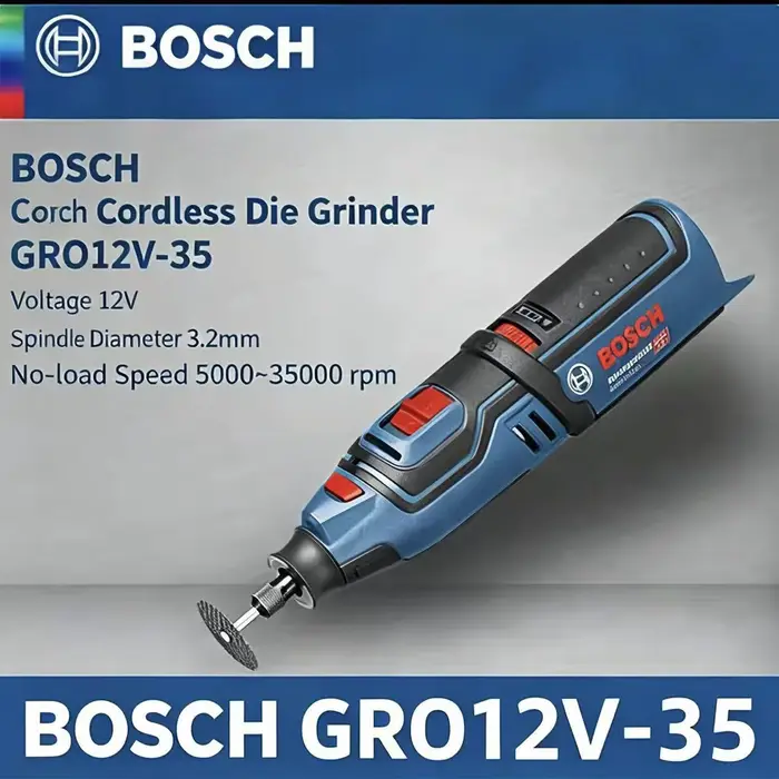 Meuleuse droite rechargeable portable BOSCH GRO12V-35