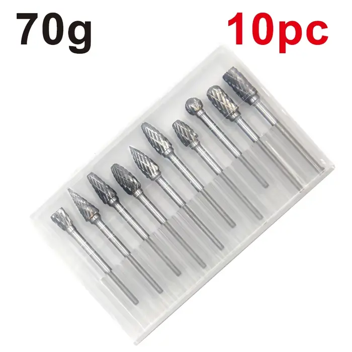 Ensemble de 3 têtes de meulage rotatives à double rayure 6 mm pour ponceuse électrique, polissage du
