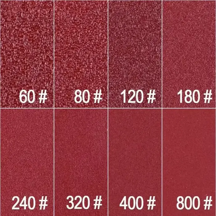 20 pièces grain 2000 # 1000 # 800 # 600 # 320 # 120 # 150 # 100 # 80 # 60 # Feuilles de ponçage pour ponceuse multiple