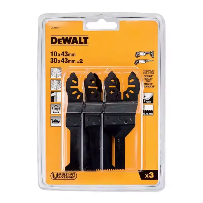 Dewalt DT20713-QZ jeu de lames multi-outils 3 pièces menuiserie accessoires d'outils électriques professionnels