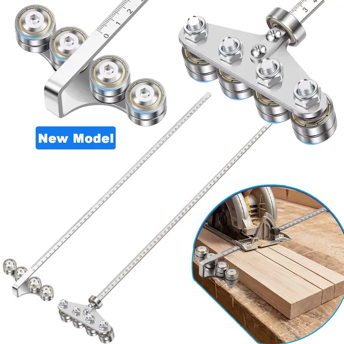 Rail de guidage pour scie circulaire 0-50 cm en acier inoxydable